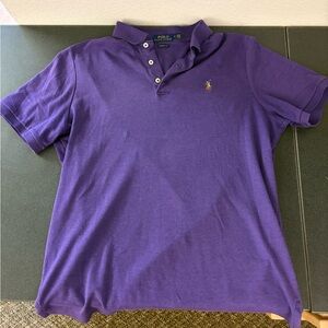Ralph Lauren Purple Short-Sleeve Polo with Embroidered Pony
